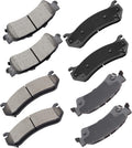 ceramic front rear brake pad set for chevy and gmc - low noise fit