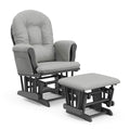 Storkcraft Hoop Glider & Ottoman (Pebble Gray) - GREENGUARD Gold
