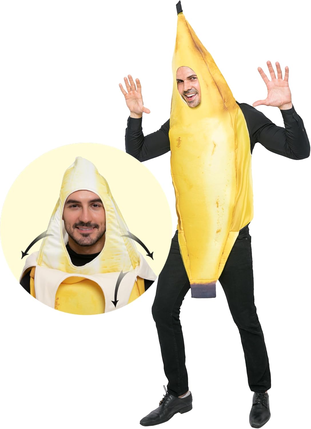 Realistic Banana Costume for Adult Halloween Fun and Events