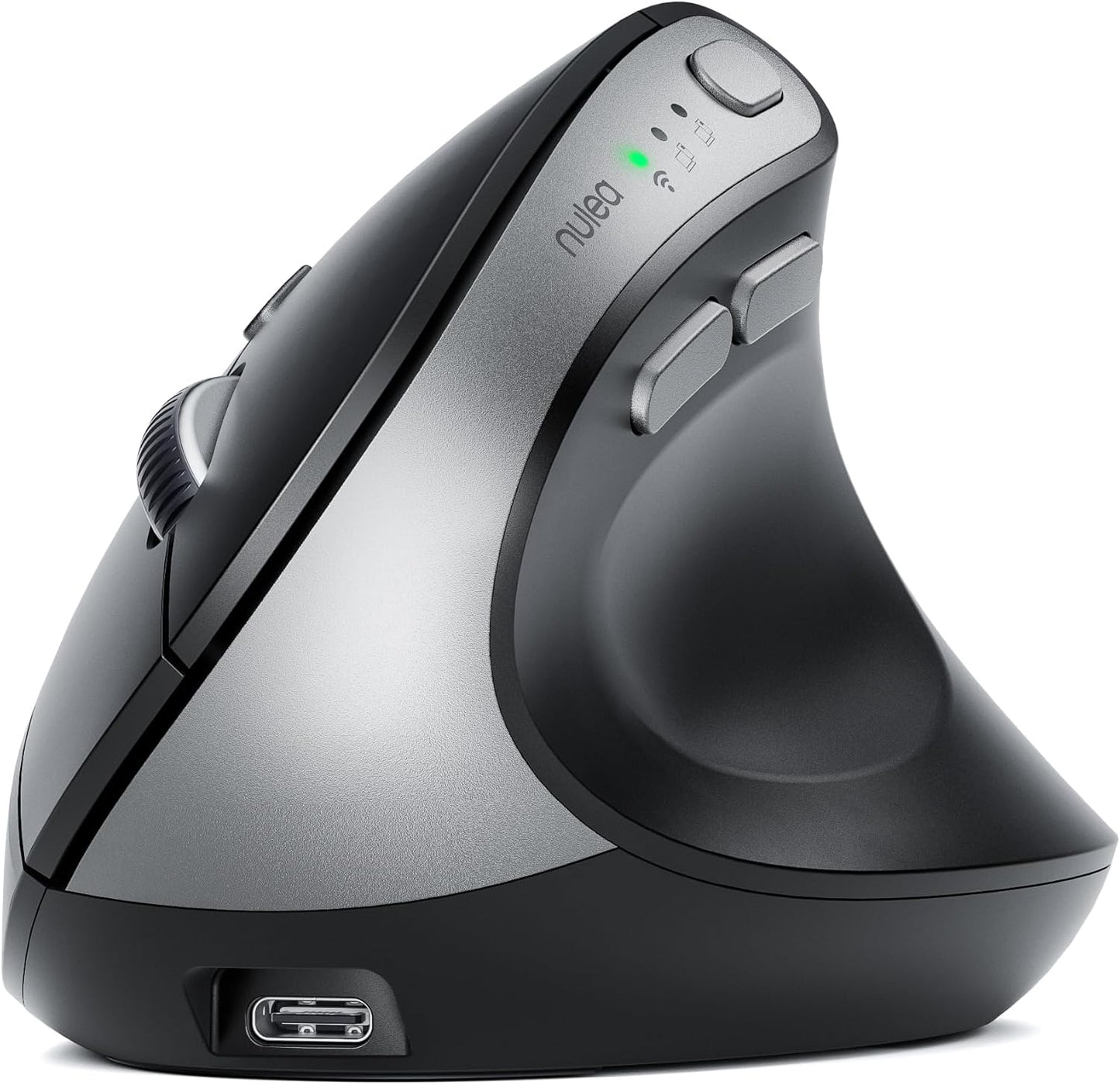 Nulea MD280 Ergonomic Vertical Wireless Mouse - Dual Mode, Rechargeable, Silent Clicks - Lag-Free Precision!