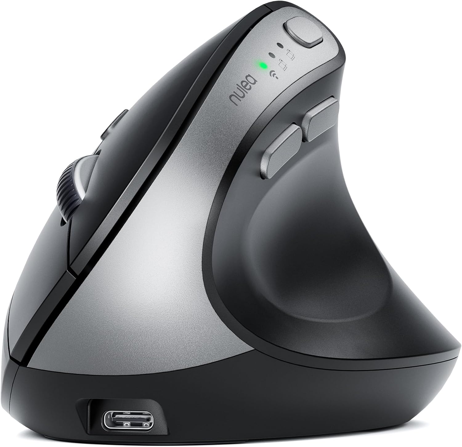 Nulea MD280 Ergonomic Vertical Wireless Mouse - Dual Mode, Rechargeable, Silent Clicks - Lag-Free Precision!