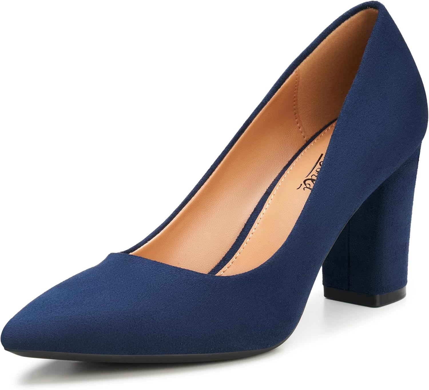 Heel The World Women's High Chunky Block Closed Toe Heels