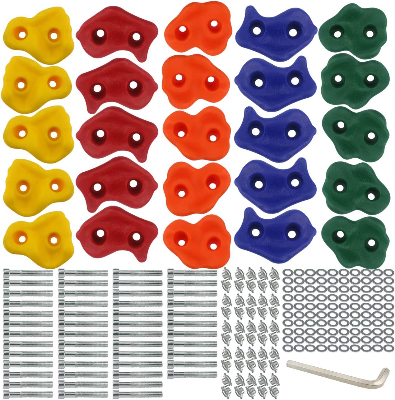 Ogrmar 25 PCS Rock Climbing Holds Set for Kids Play