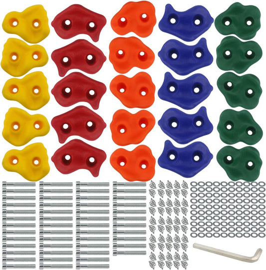 Ogrmar 25 PCS Rock Climbing Holds Set for Kids Play