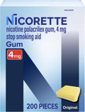 Nicorette Nicotine Gum 4 mg Original Flavor - 200 Count