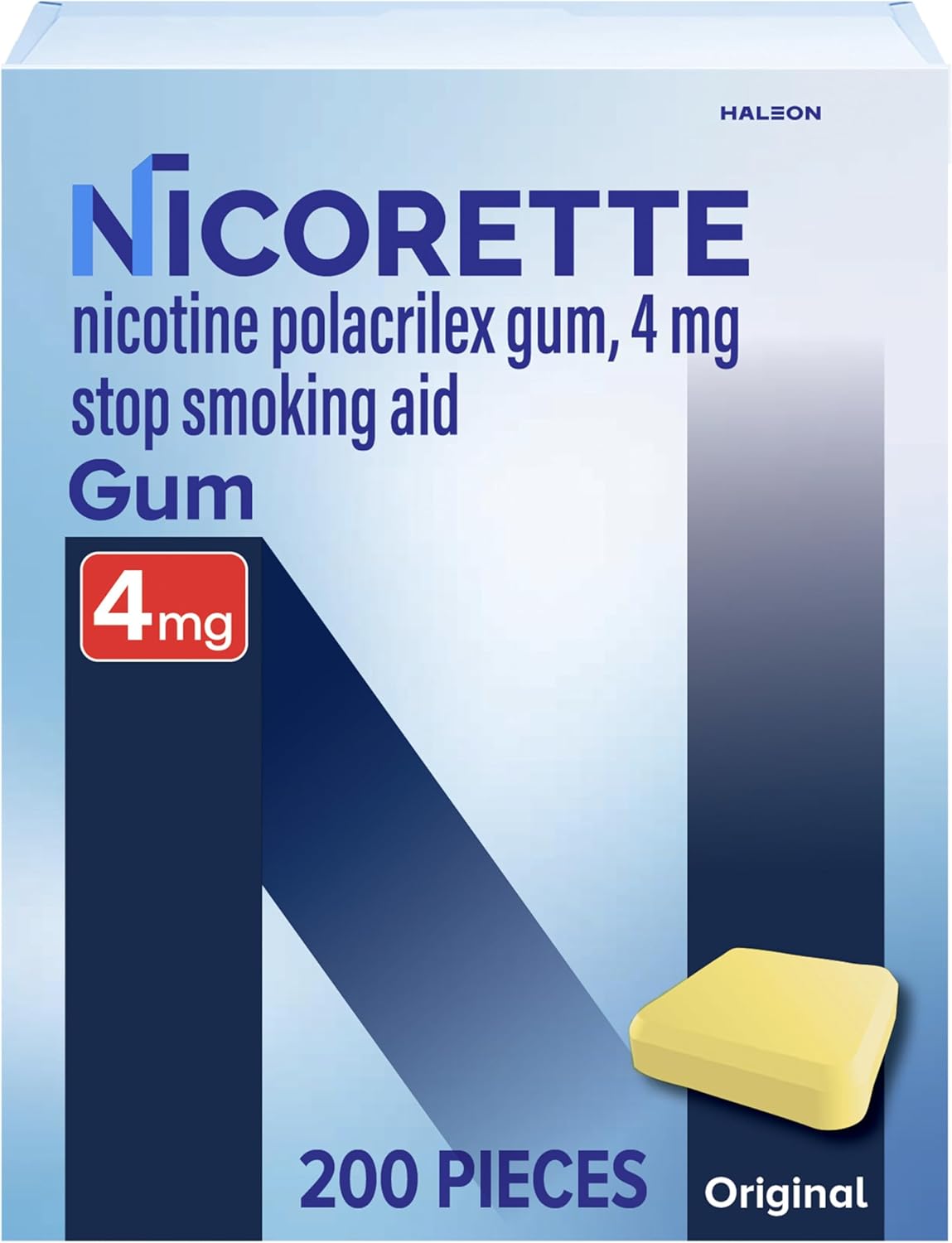 Nicorette Nicotine Gum Stop Smoking Aid for Craving Relief