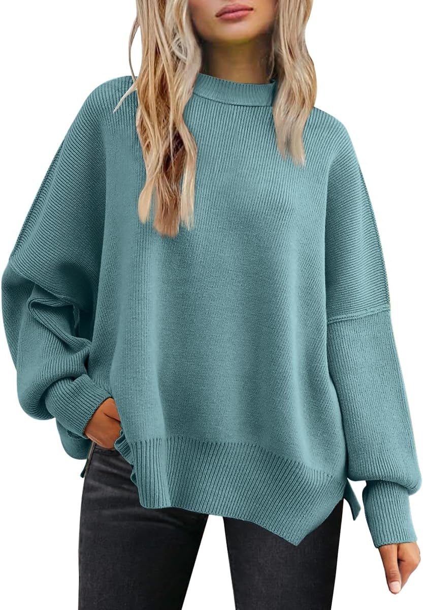 LILLUSORY Women's Oversized Batwing Sweaters for Fall Fashion