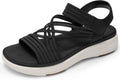 Women's Comfortable Walking Sandals with Elastic Strap - Lightweight