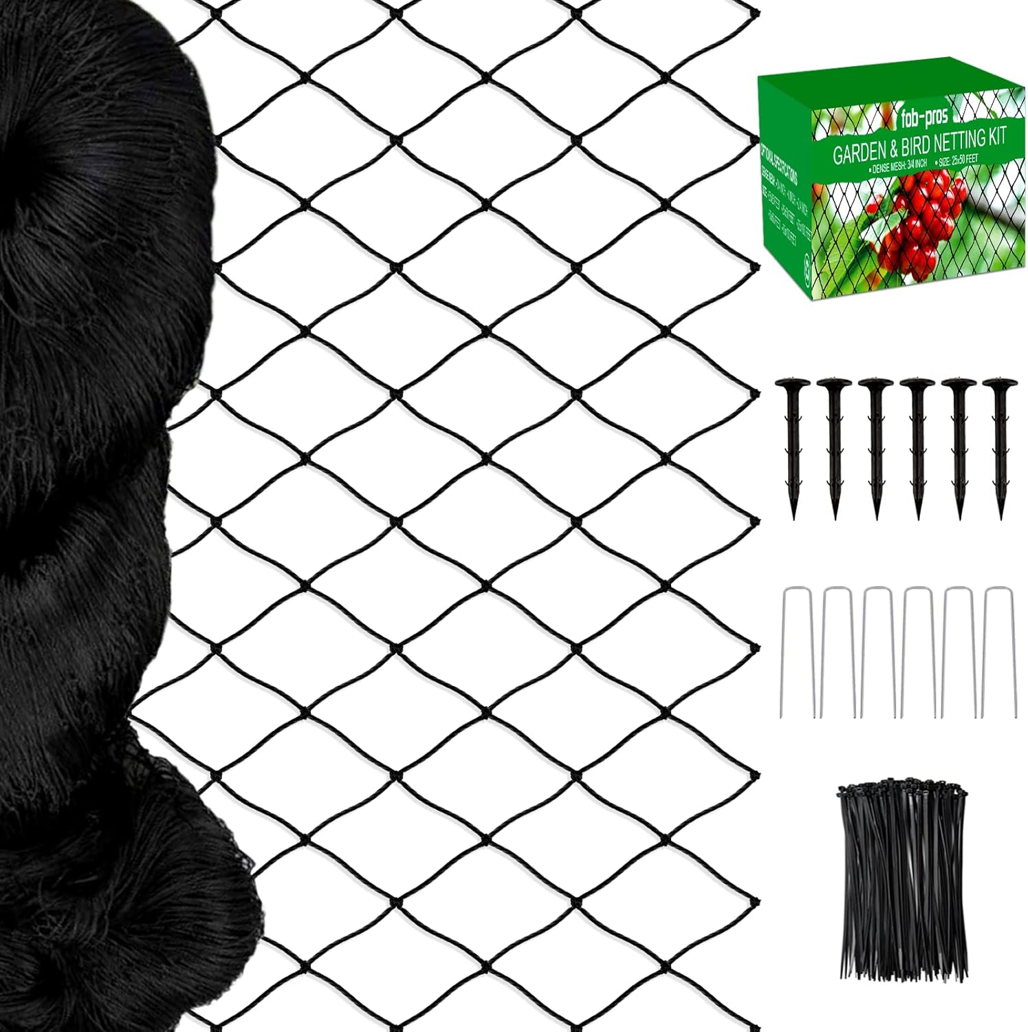 Bird Netting - Heavy Duty Nylon Net for Garden and Orchard Use