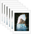 PEALSN 18x24 Poster Frame Set of 6 - White Gallery Wall Frames