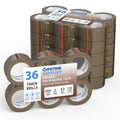 36 Rolls Upgraded 2 in Brown Premium Packing Tape for Shipping