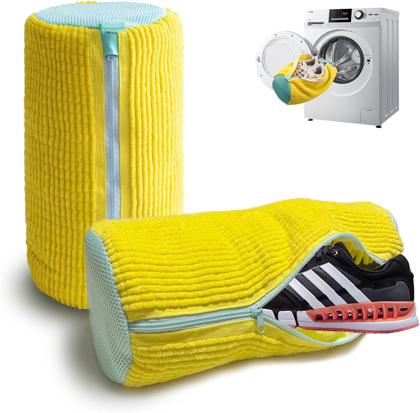 Rejuvenate Shoes: Reusable Shoe Washing Bag (2pc Yellow)
