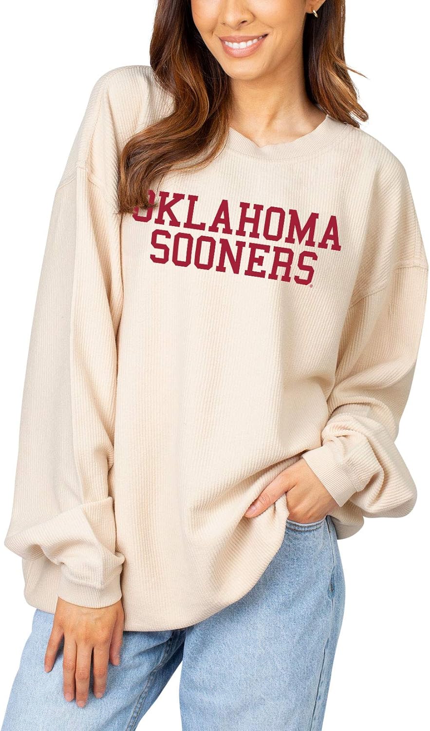 Chicka-D NCAA Womens Corded Crew Pullover Sweatshirt Review
