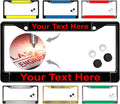 Custom Personalized Black Powder-Coated Metal License Plate Frame