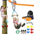 Slackline Pulley with 52ft Zip Line and Monkey Bar - Outdoor Obstacle