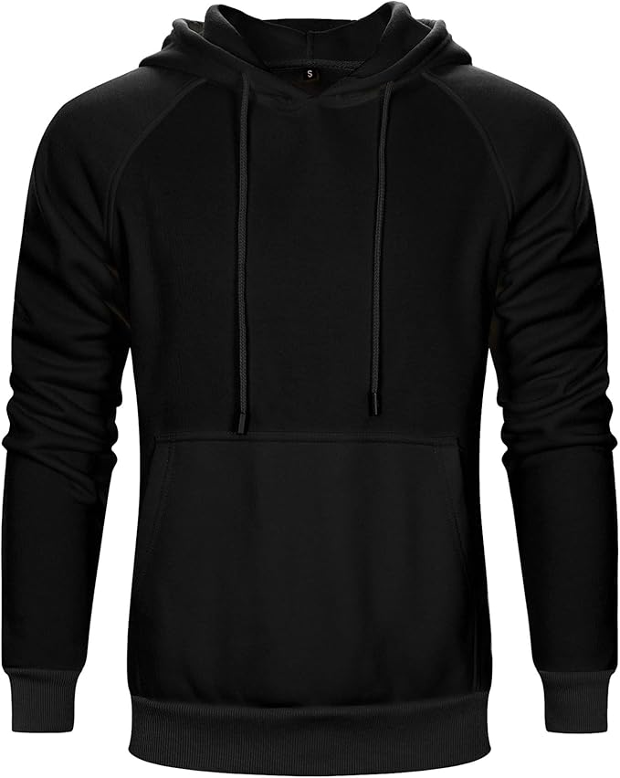 TOLOER Men's Hoodies Pullover Casual Solid Color Sports Outwear