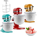 Ice Cream Maker Attachment for KitchenAid Stand Mixer 2 Quart White