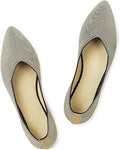Pointed Toe Knit Flats for Women - Soft Slip-On Comfort