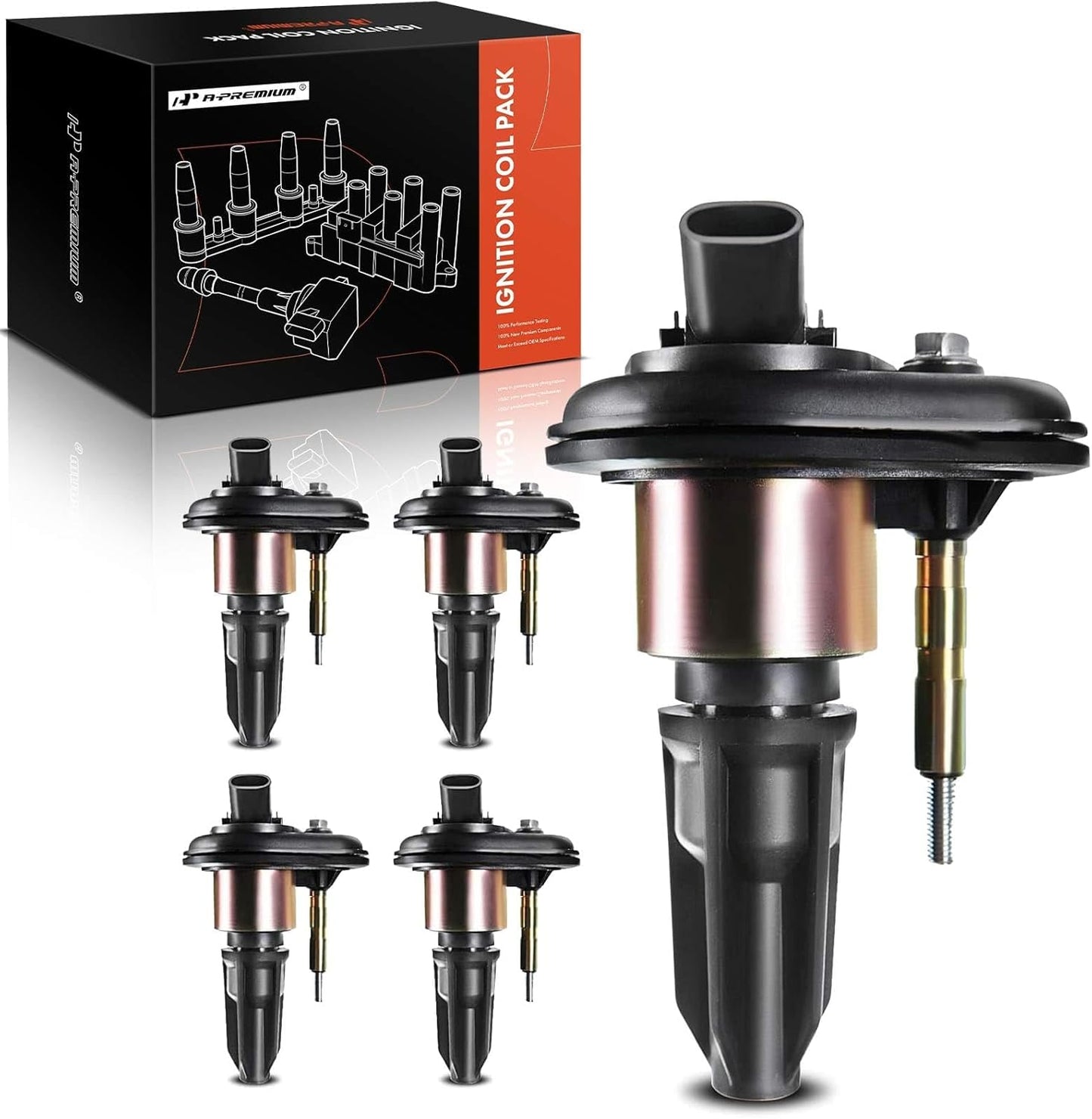 A-Premium Ignition Coils Pack for Chevrolet Trailblazer 2002-2005