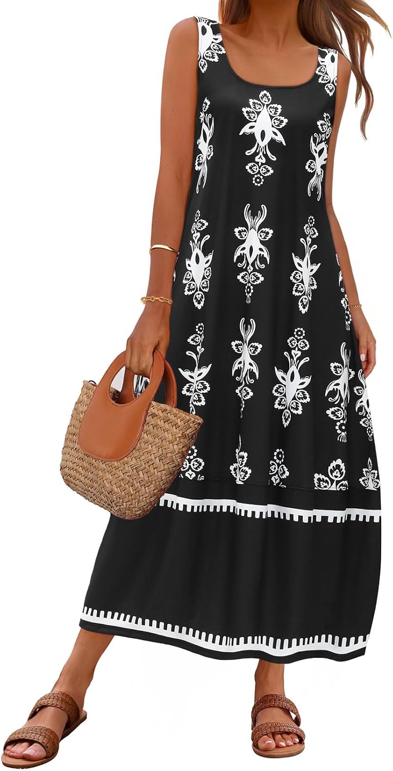 Stylish Women's Casual Maxi Sundress for Summer Beach Fun