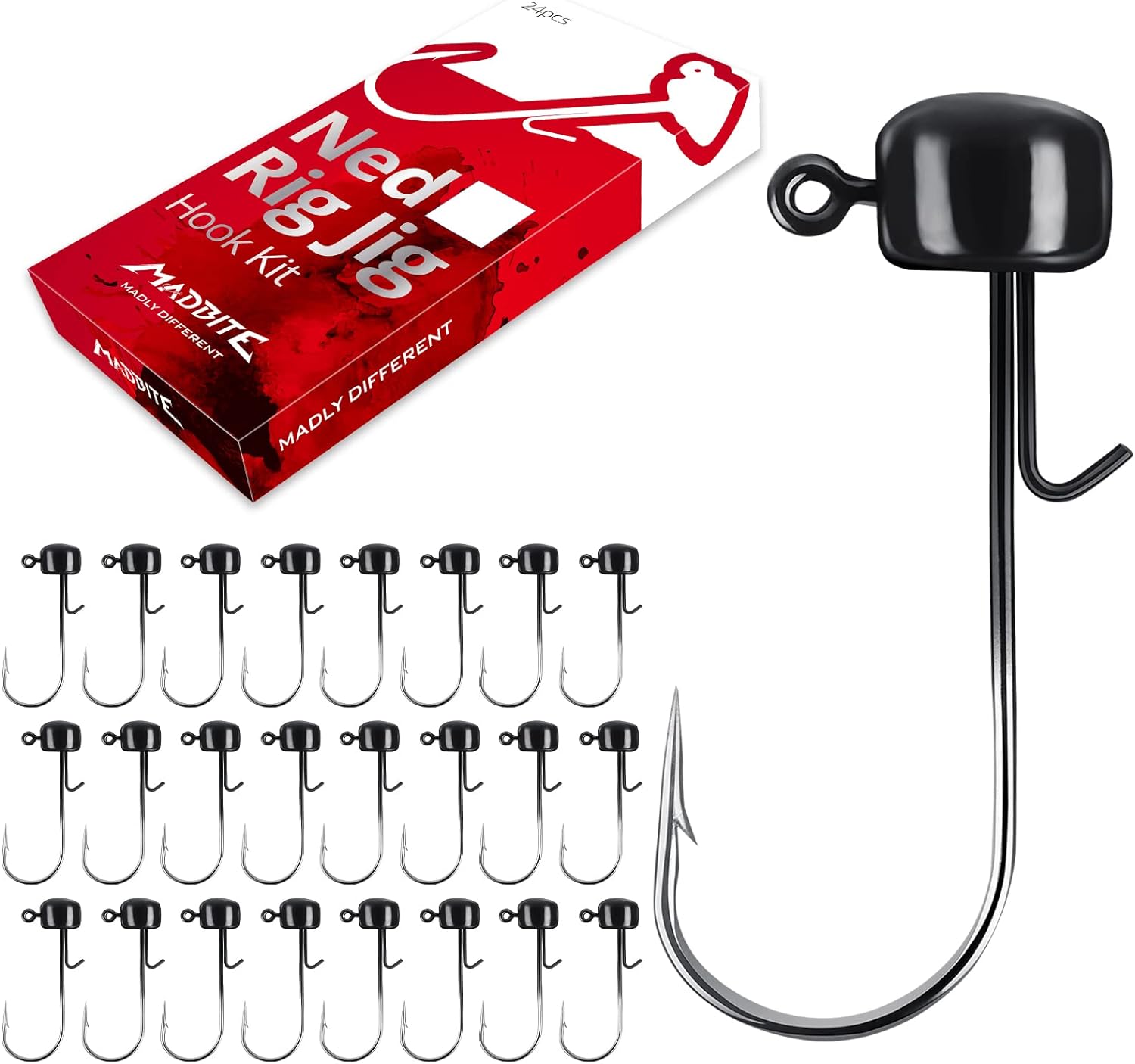 Finesse Mushroom Jig Heads for Soft Lures by MadBite