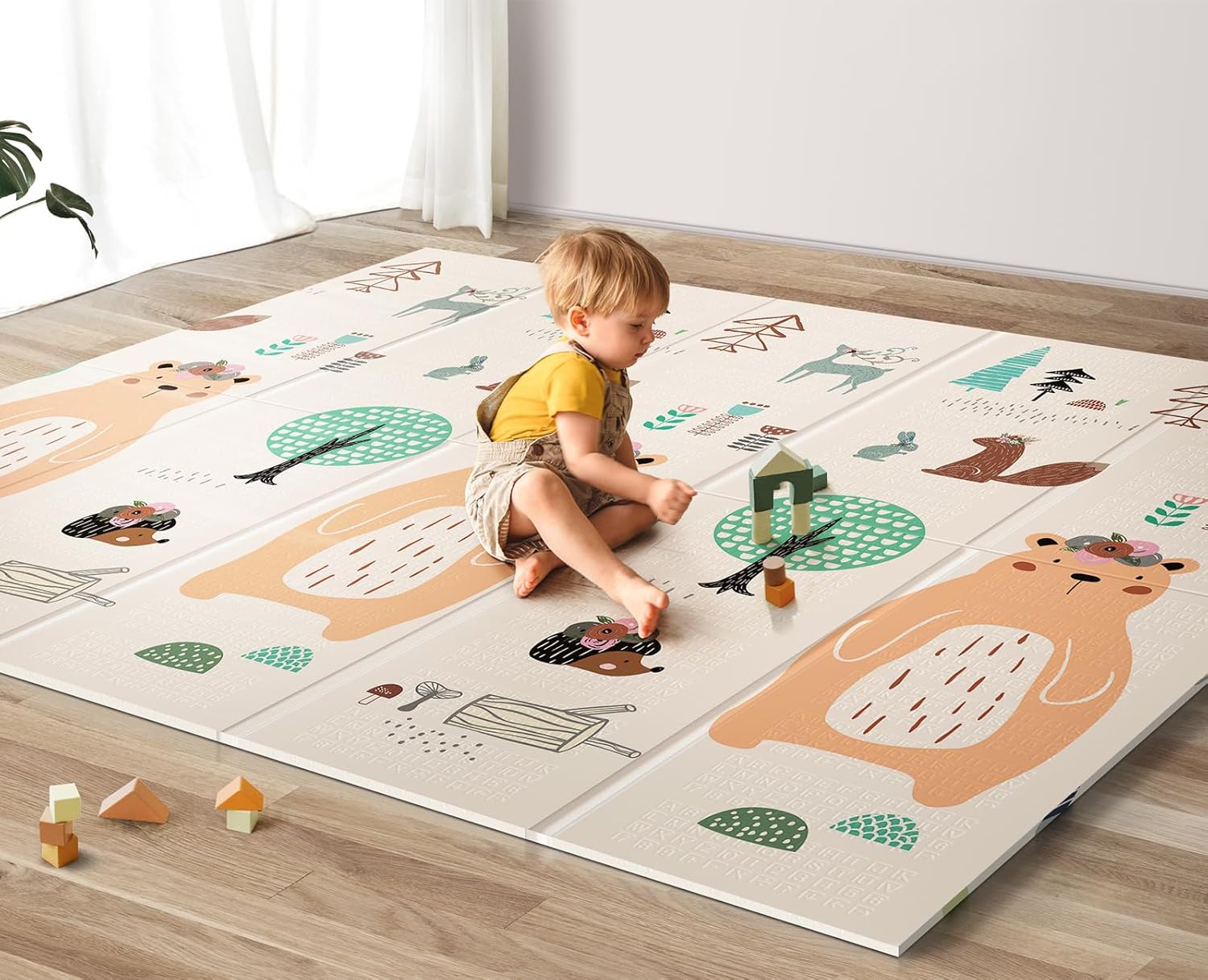 UANLAUO Baby Play Mat - Large Reversible Foam Mat for Crawling