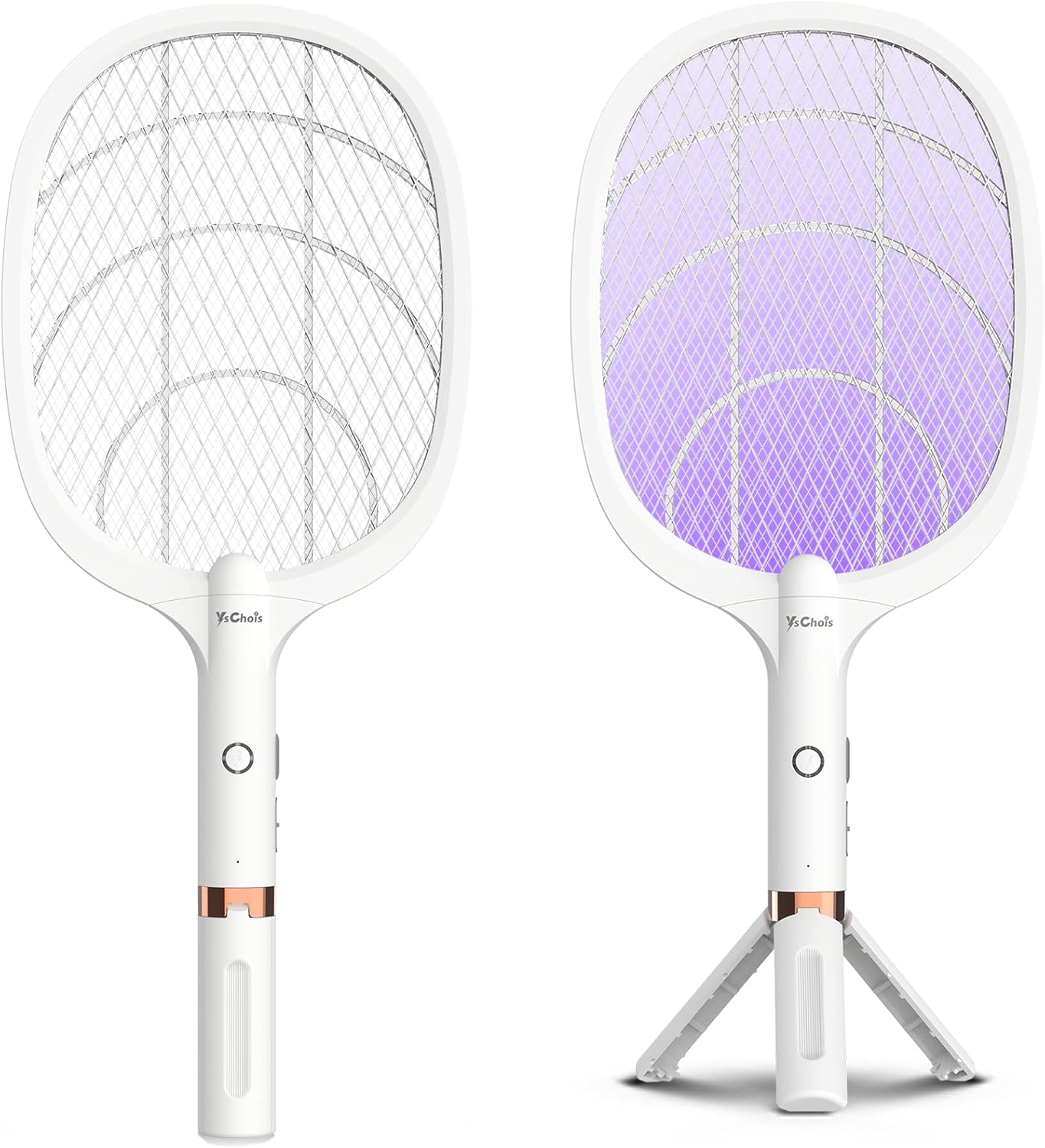 Electric Fly Swatter Racket - 4000 Volt Rechargeable Zapper