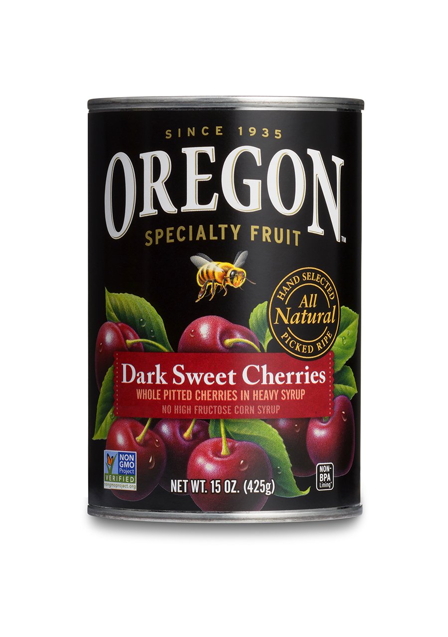Oregon Fruit Pitted Dark Sweet Cherries in Heavy Syrup, 15-Ounce