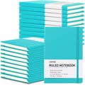 20 Pack A5 College Ruled Notebooks - Emerald Hardcover Bulk