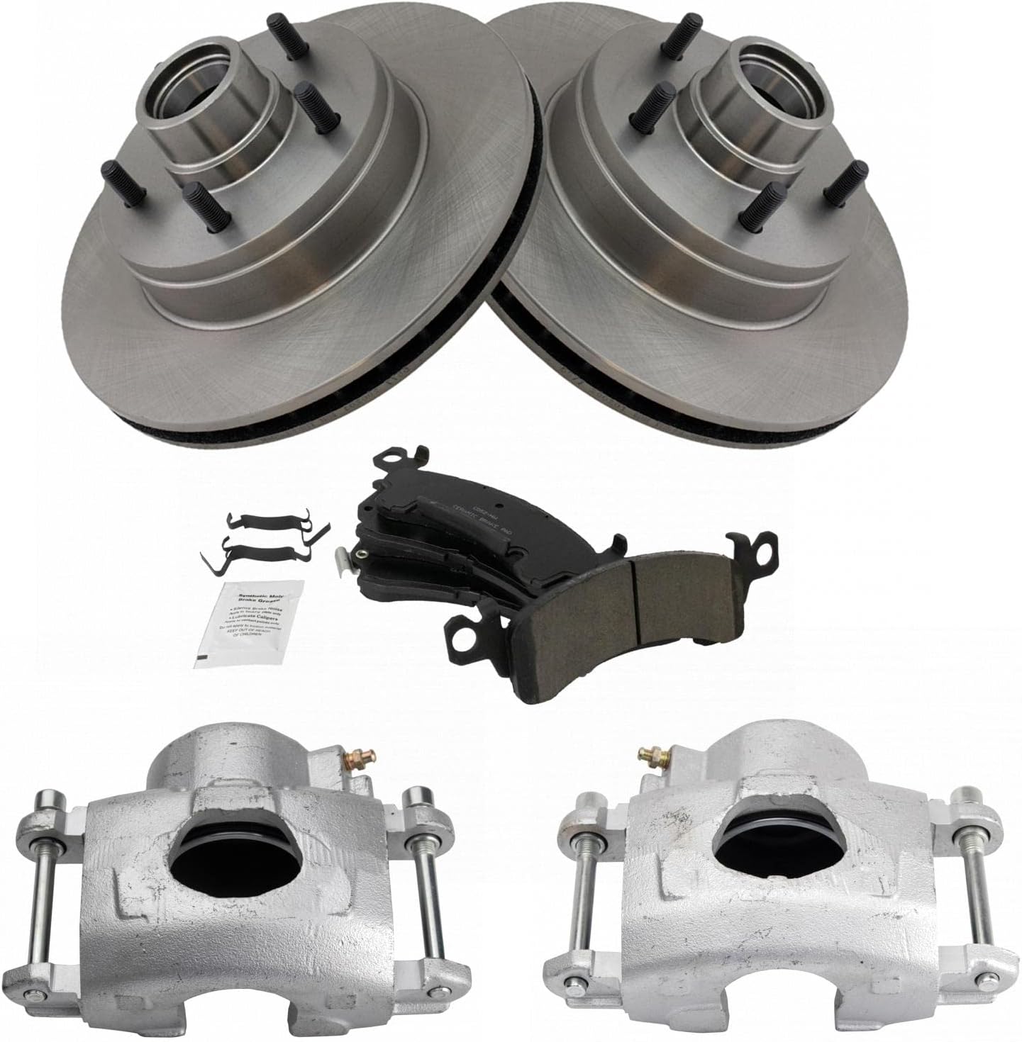 TRQ Front Brake Pad & Rotor Kit for Buick Roadmaster & More