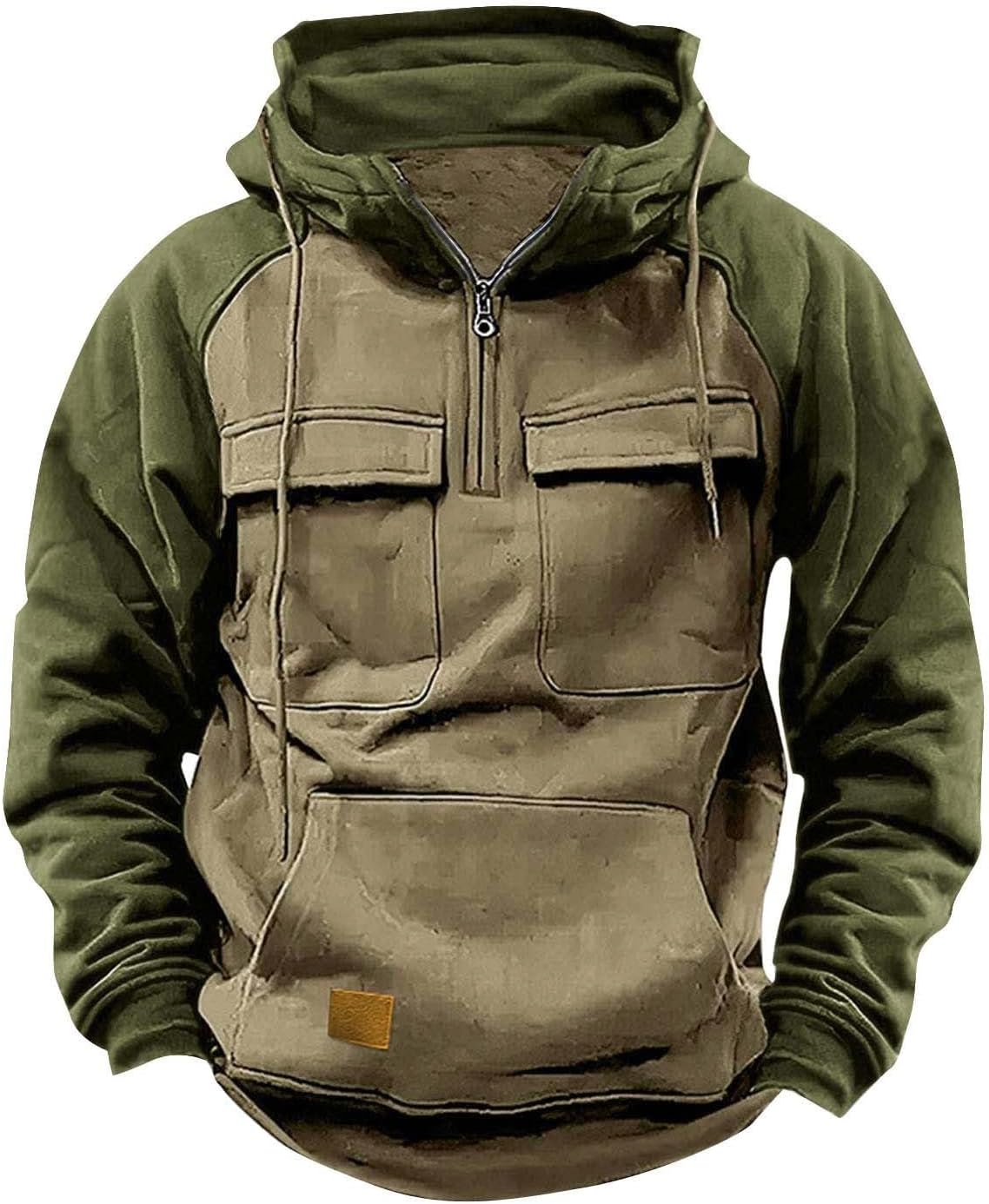 Retro Western Quarter Zip Hoodie - Stylish & Functional