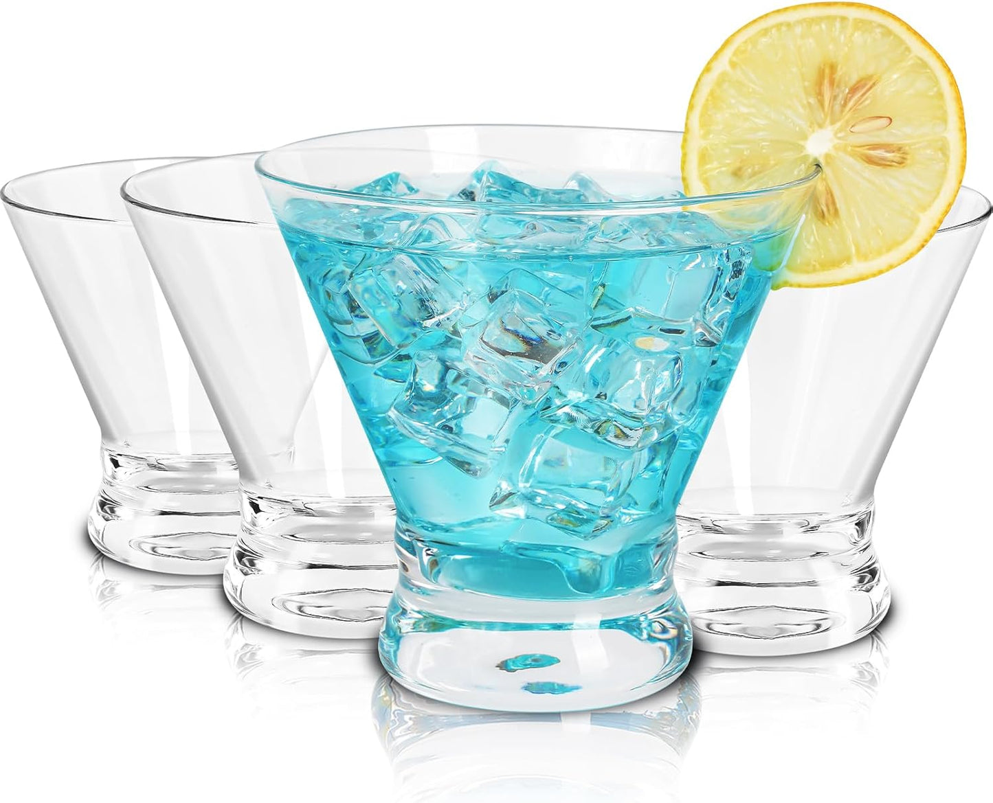 LEYU Stemless Martini Glasses Set - Elegant Cocktailware!