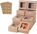 6x6x3 in Small Cake Box with Window - Compact Bakery Packaging