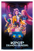 Netflix KPop Demon Hunters (2025) Group Wall Poster - White Framed