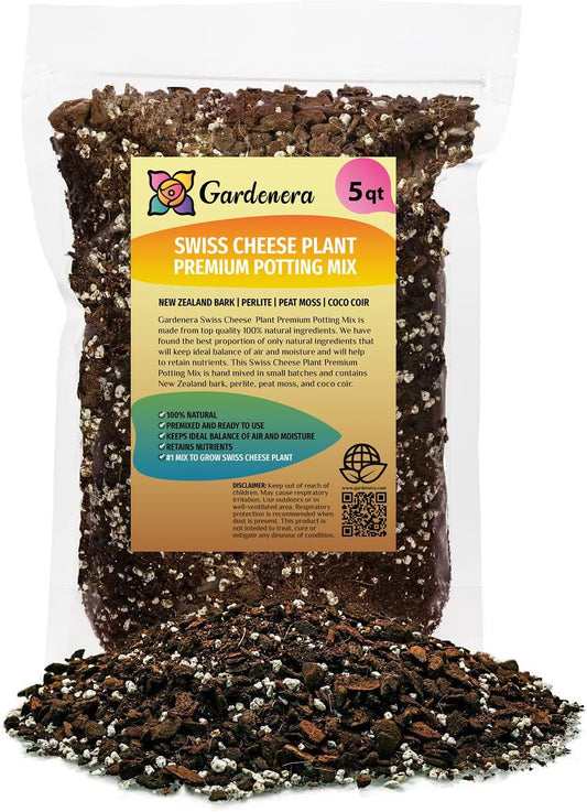 Gardenera Swiss Cheese Plant Potting Mix for Monstera Deliciosa