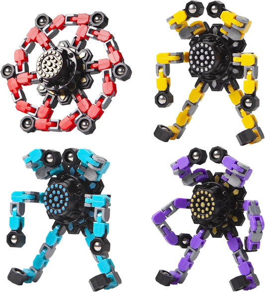 Stress-Relief Fidget Spinners Set | Transformable Sensory Toys