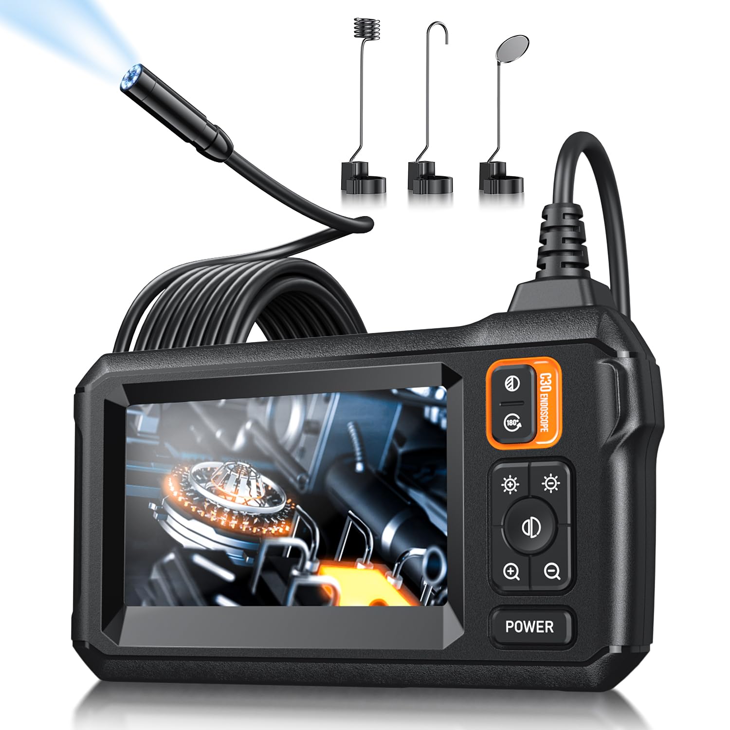 Endoscope Camera with Light for Inspection and Repair Tasks
