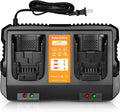 12/20V Max Battery Charger Replacement for Dewalt DCB102 - 2-Port Fast