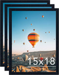 15x18 Picture Frame Set of 3 Black for Stylish Wall Decor