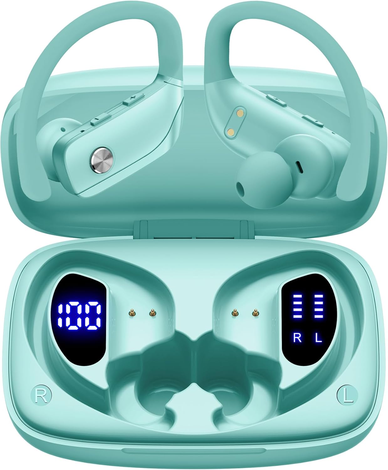 bmani Wireless Earbuds with 80H Playtime and LED Display Case