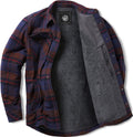 CQR Men's Flannel Shirt Jacket for Men - Warm Plaid Coat