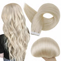 Full Shine Tape in Extensions Color 60 Platinum Blonde Remy Straight