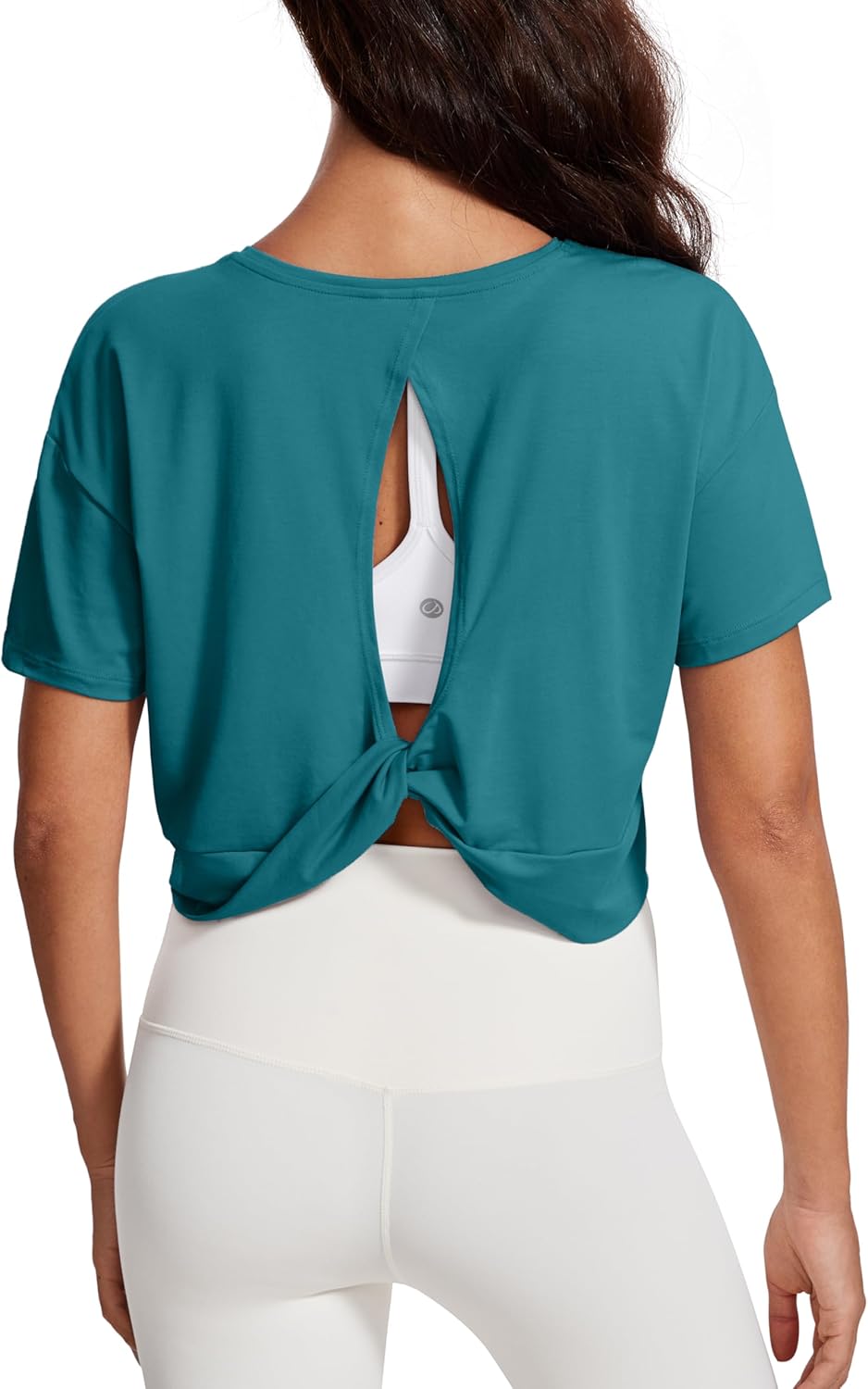 CRZ YOGA Open Back Crop Top - Stay Cool in Style