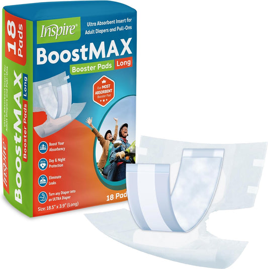 Inspire Extra Long Booster Pads | 5+ Cups Absorbency