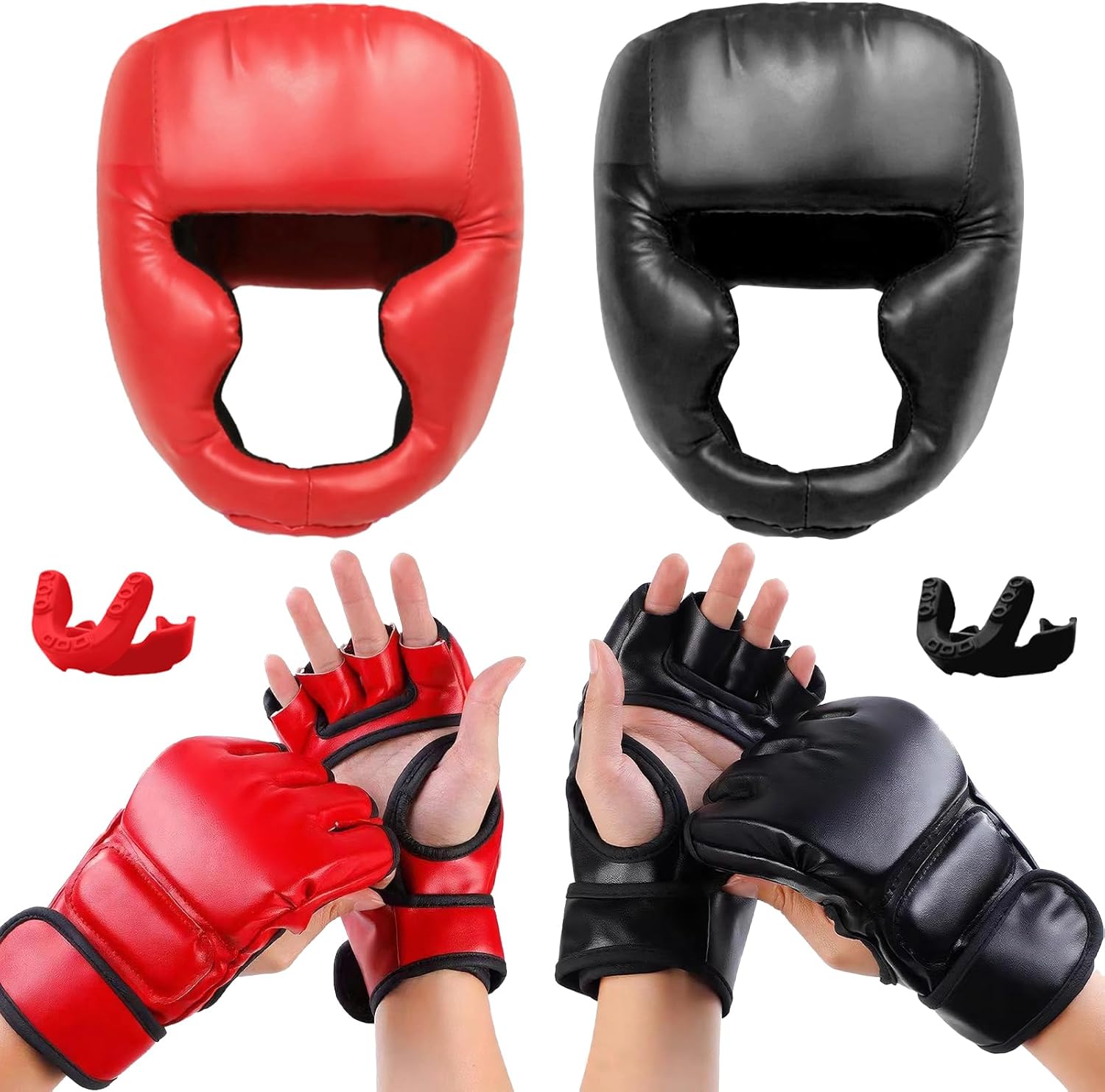 14 Pcs Boxing Set for Beginners with Gloves and Headgear