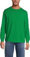 Lands' End Men's Super-T Long Sleeve T-Shirt - Durable Everyday Cotton