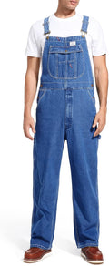 Mens Denim Bib Overall Relaxed Fit Midweight Workwear