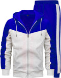 Men's 2 Pieces Tracksuit Full Zip Jogger Sports Suit (Style H5PS)