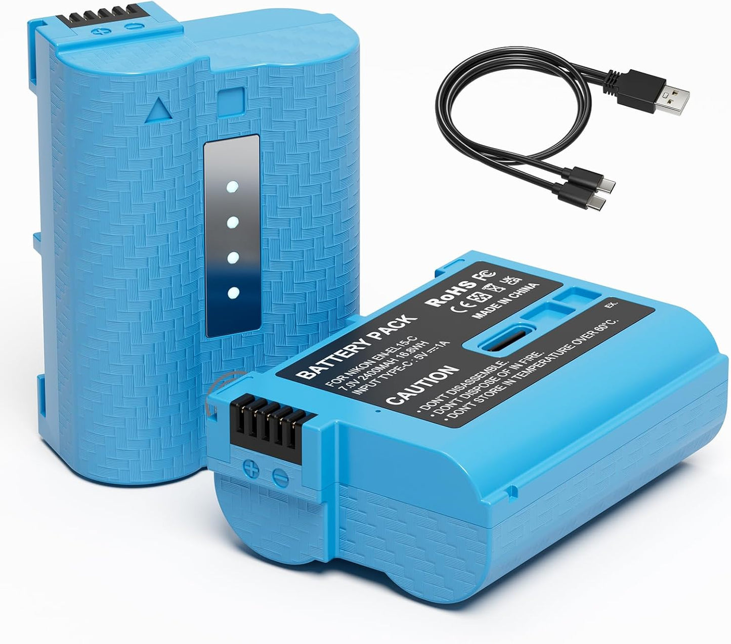 2400mAh EN-EL15c Rechargeable Battery for Nikon Cameras