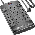 QINLIANF Surge Protector Power Strip with 24 Outlets & USB Ports